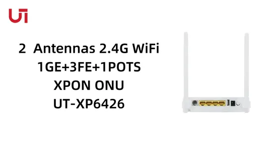 2.4G WiFi 2 Antennas XP6426 ONU Modem with 1ge+3fe WiFi Used Gpon Epon Ont Remote Control for Fiber Optic Equipment Ftta FTTX
