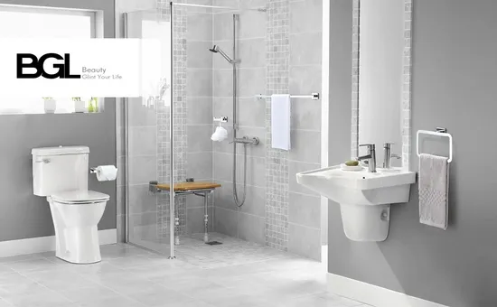 Bathroom Sanitary Hardware Wall Mounted Brushed Nickel Bathroom Hardware Accessories 