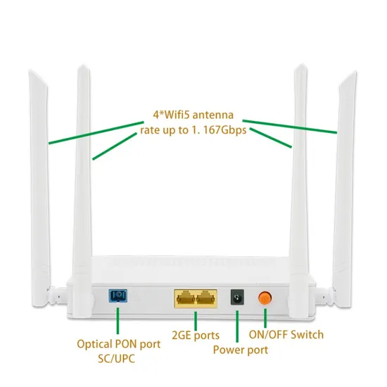 Wholesaler Manufacturer 2ge ONU WiFi5 Xpon Ont 