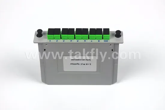 FTTX 1X8 Cassette Type Sc/APC Fiber Optic PLC Splitter 